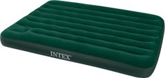 Полутороспальный надувний матрац Intex + вбудований ножний насос 137x191x22 см (66928)