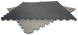 Коврик-пазл EVA, татами ласточкин хвост 100х100х2,6 см серо-черный
